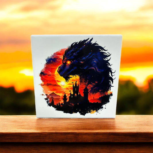 Custom Engraved Or Custom Printed 4” White Ceramic Coasters – Set of 4