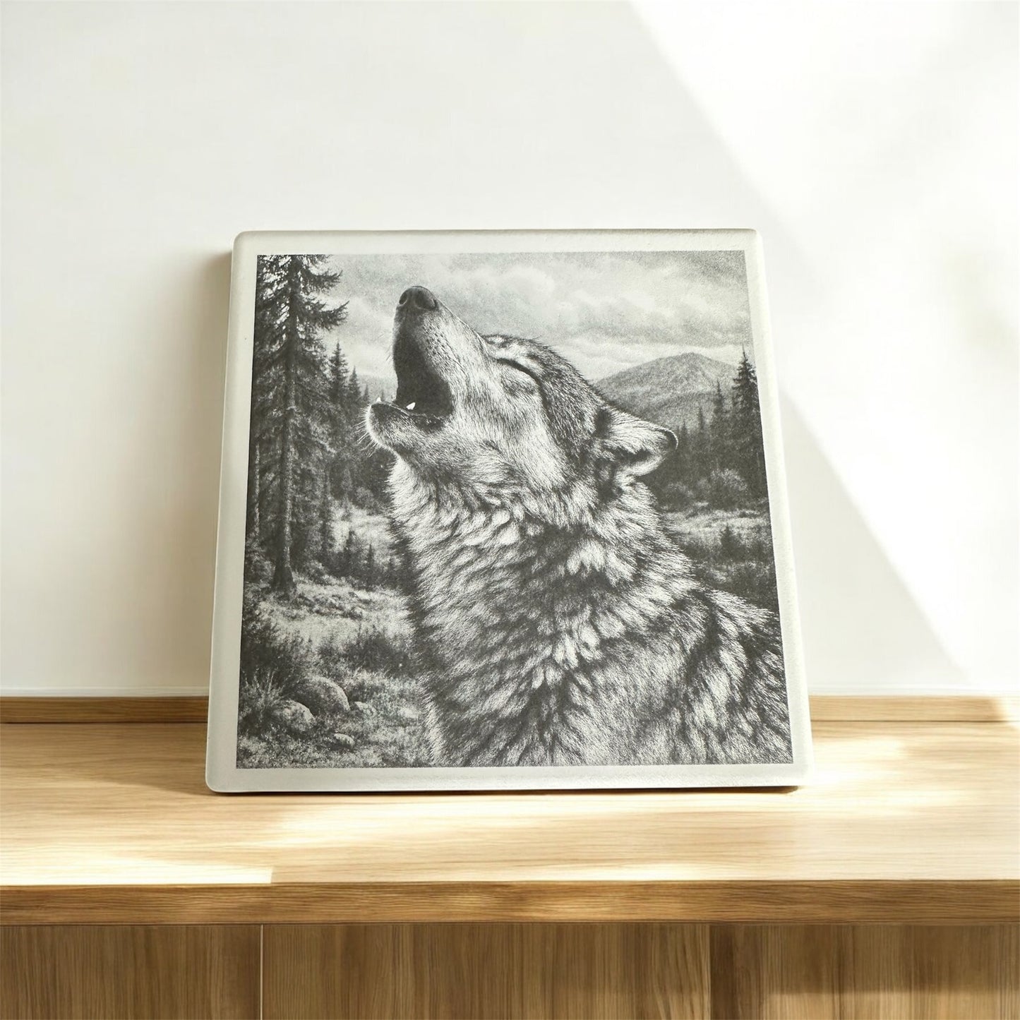 Custom Engraved Or Custom Printed 4” White Ceramic Coasters – Set of 4