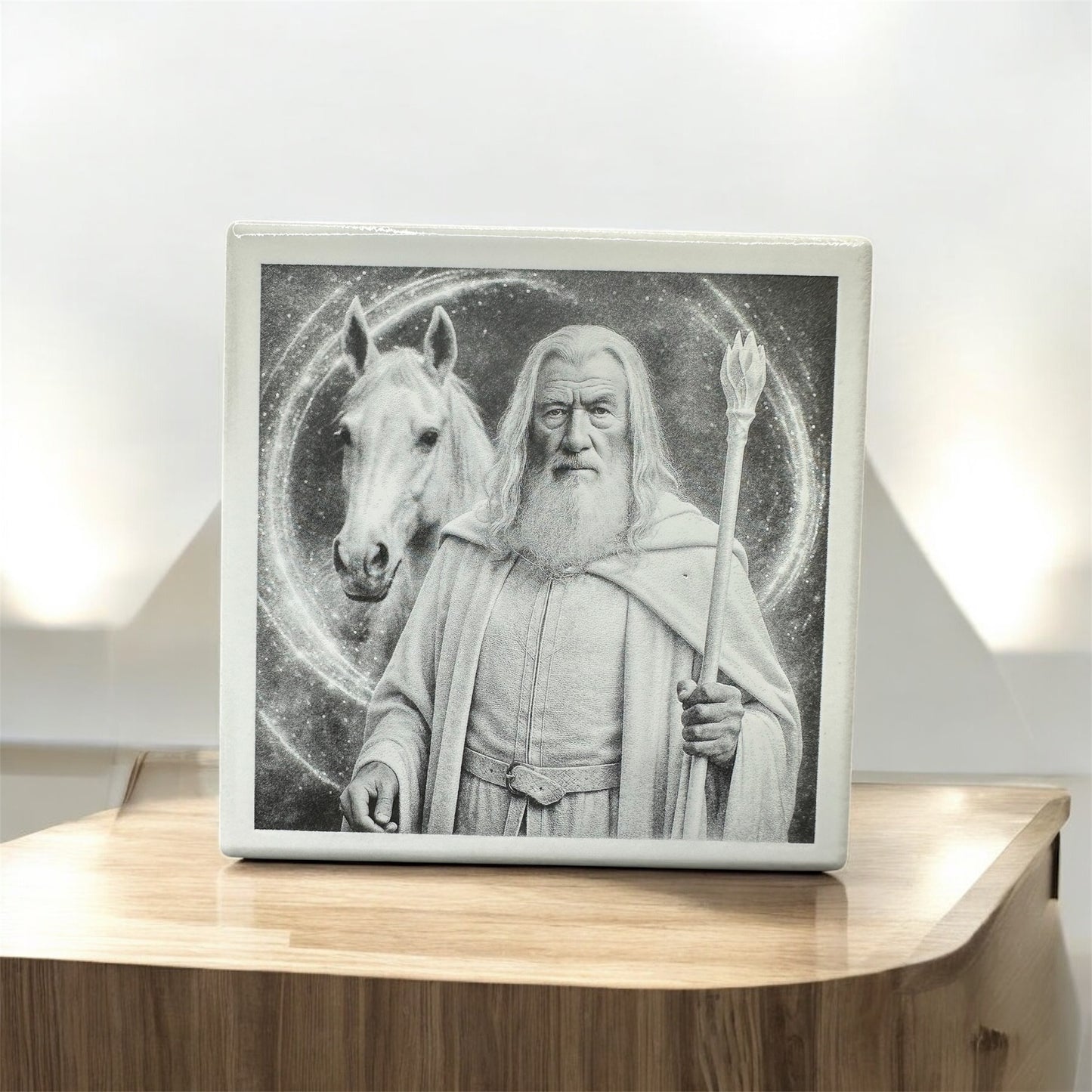 Custom Engraved Or Custom Printed 4” White Ceramic Coasters – Set of 4