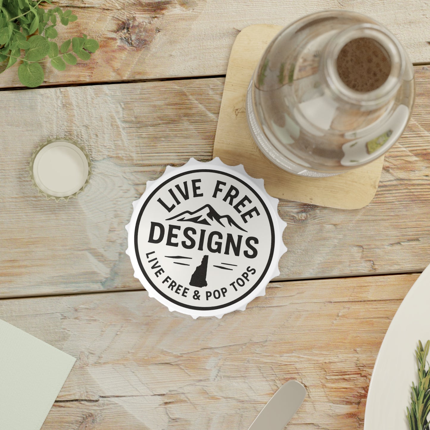 Mountain Live Free Bottle Opener | Unique Gift for Outdoor Lovers, Barware, Kitchen Decor, Camping Essential, Housewarming Gift