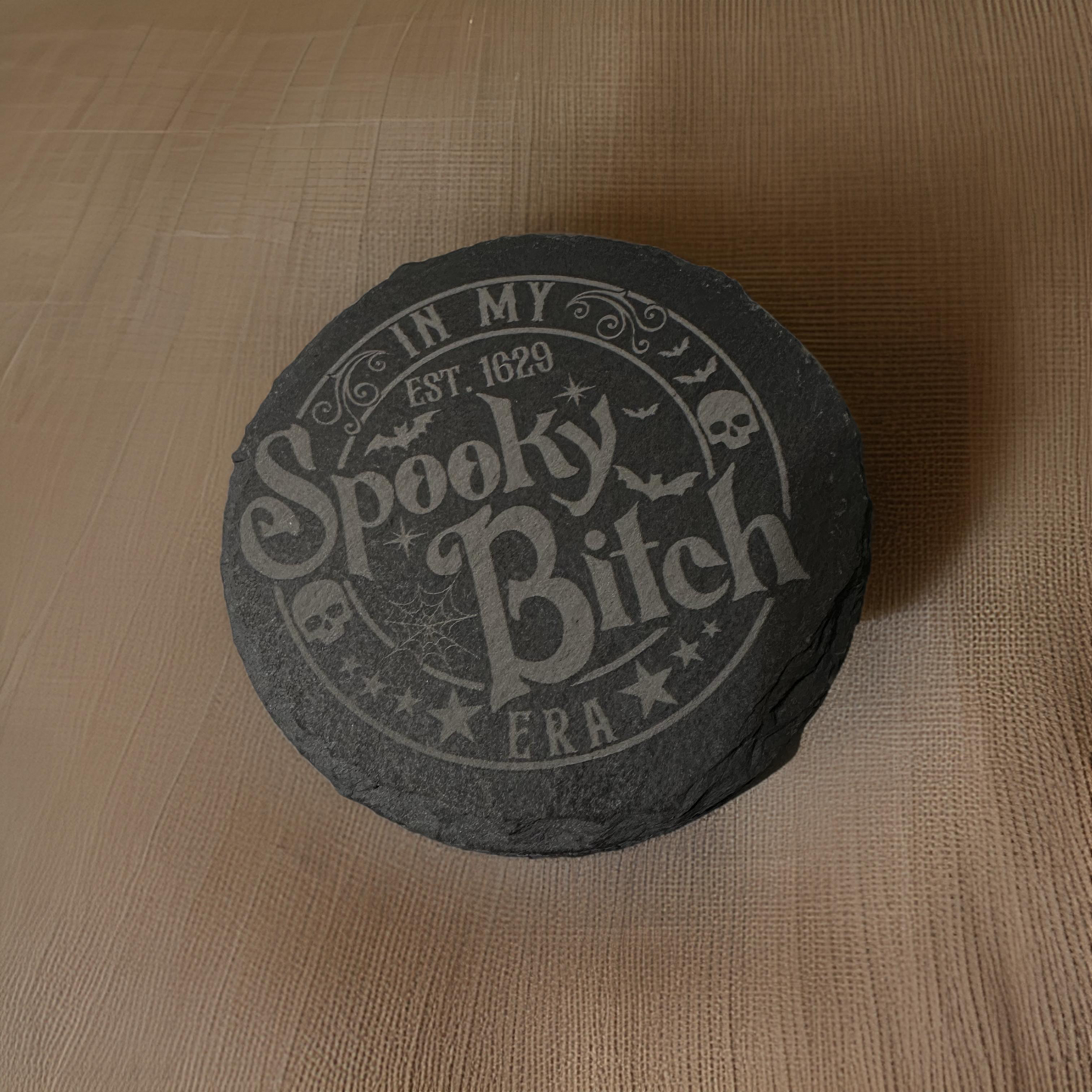 Custom Engraved 4” Slate Coasters – Set of 4
