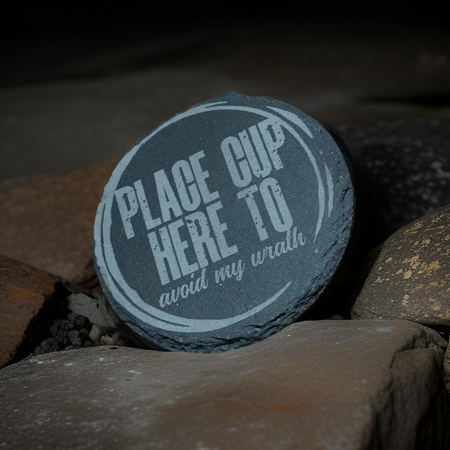 Custom Engraved 4” Slate Coasters – Set of 4