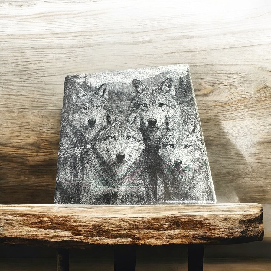 Custom Engraved 4” Slate Coasters – Set of 4