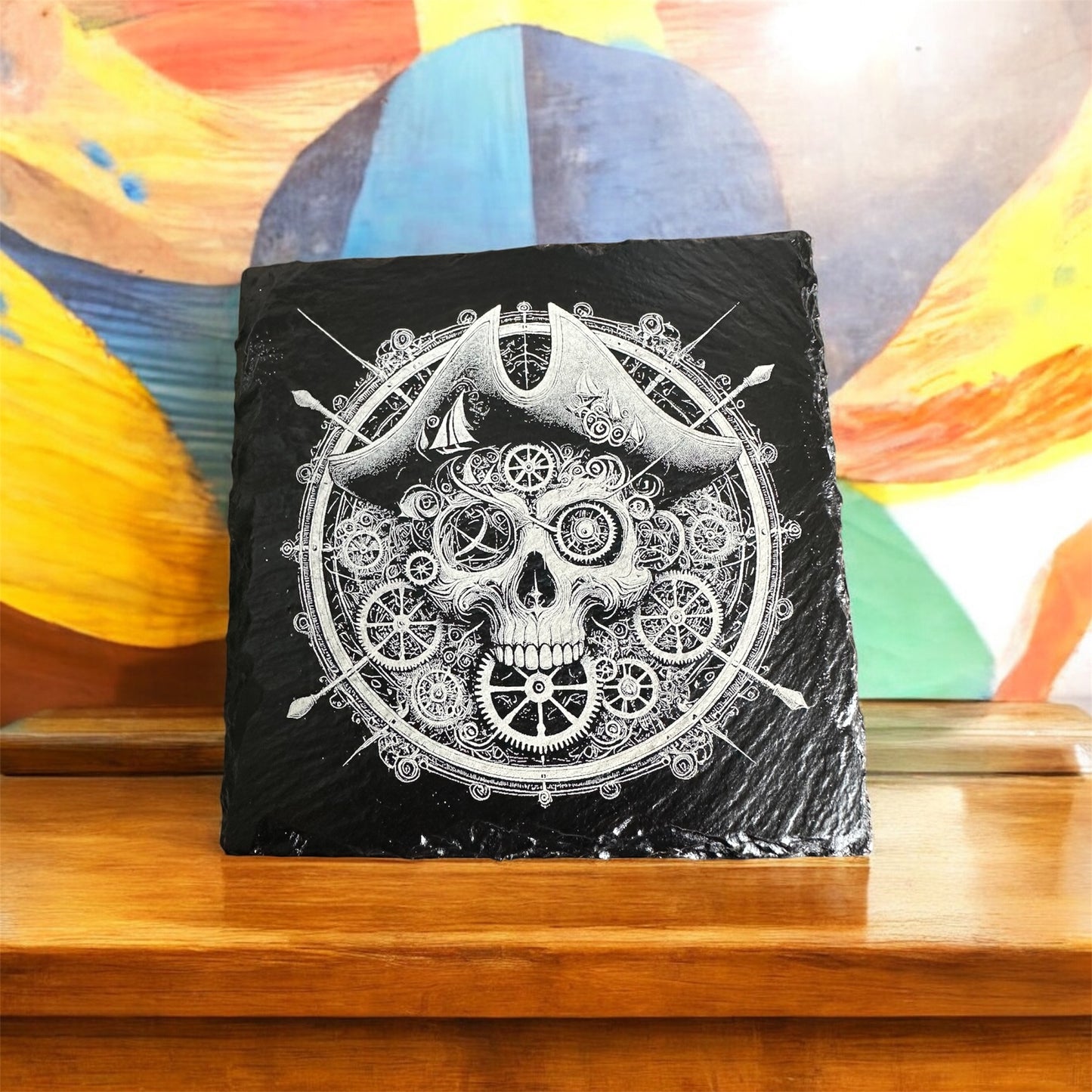 Custom Engraved 4” Slate Coasters – Set of 4